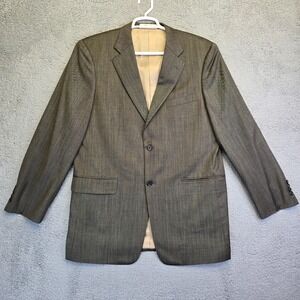 John W‎ Nordstrom Blazer Men's 44L Long Wool Brown Angelico Super 140s luxury
